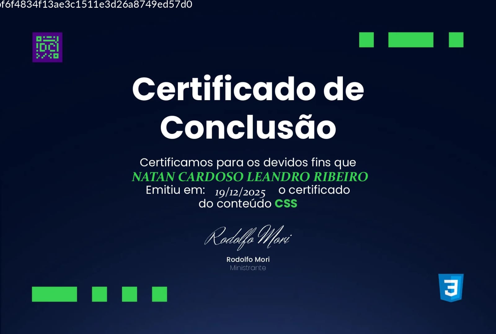 Certificado CSS